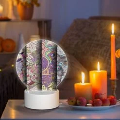 Round Acrylic Night Light, Three Colorful And Intricate Designs Are Displayed Side By Side. -Pattern Diy Shop ecd7cb0b2ba1be5f0239ee70d3ae2d2931af78cc