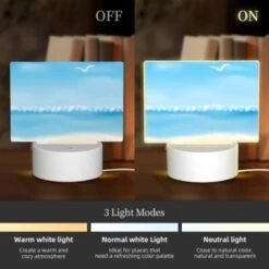 Rectangular Acrylic Night Light, A Beautiful Beach Scene With A Blue Sky -Pattern Diy Shop ee7fe5d210b896159f3d34cfb608e4e66103ba6e