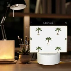 Rectangular Acrylic Night Light, A Pattern Of Palm Trees On A White Background. 5 Rectangular Acrylic Night Light, A Pattern Of Palm Trees On A White Background. -Pattern Diy Shop f1293925b4fc8ef77b19cea920c18c461cc09241