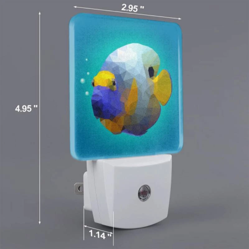 Night Light Set of 2, A blue and yellow fish with a black nose. Night Light Set Of 2, A Blue And Yellow Fish With A Black Nose. -Pattern Diy Shop f16b17945d32baf2cf81fb459dcb62c08b48b960