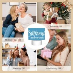 Rectangular Acrylic Night Light, A Blue Sign That Says "California Surfer Girls.". -Pattern Diy Shop f1de212336f4b788b26b8df87218dfec058cf1dd