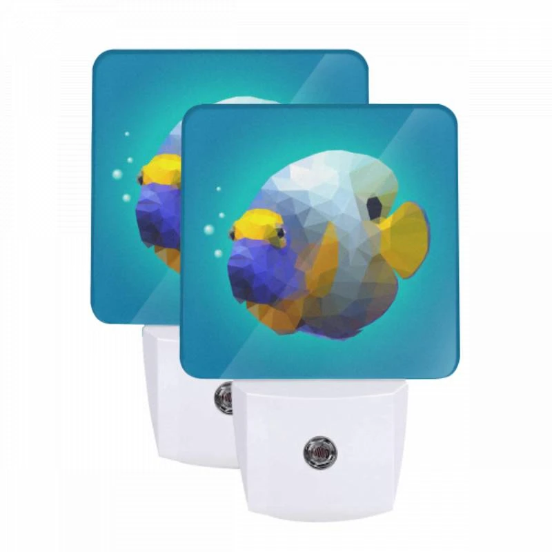 Night Light Set of 2, A blue and yellow fish with a black nose. Night Light Set Of 2, A Blue And Yellow Fish With A Black Nose. -Pattern Diy Shop f3460b0775a02f50c6713f949d1afb291bd9e4d3