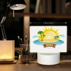 Rectangular Acrylic Night Light, A Cartoon Of A Sunny Beach With Palm Trees And A Sun. 5 Rectangular Acrylic Night Light, A Cartoon Of A Sunny Beach With Palm Trees And A Sun. -Pattern Diy Shop f3efa73f2e4f673f3a2643908a5d8f4c0b2cabda