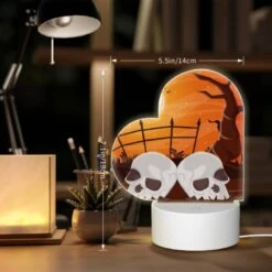 Love Acrylic Night Light, Two Skulls Are Sitting On The Ground In Front Of A Fence. 5 Love Acrylic Night Light, Two Skulls Are Sitting On The Ground In Front Of A Fence. -Pattern Diy Shop f82b1279b7bfea2603ae0102f56304ccbbfa8dda