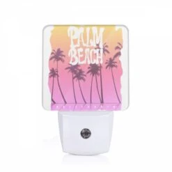 Night Light, A Colorful Poster Of A Beach In California.