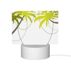 Rectangular Acrylic Night Light, A Bunch Of Green Leaves Are Connected To Each Other. -Pattern Diy Shop fae07ed252234befb5987ae39b23d065147721df