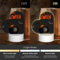 Love Acrylic Night Light, A Black And White Image Of A Bomb With A Witch's Hat On It. -Pattern Diy Shop fbffcd62e0b3487c46f31d9300cd37eb8258c1ef