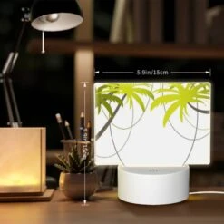 Rectangular Acrylic Night Light, A Bunch Of Green Leaves Are Connected To Each Other. -Pattern Diy Shop fe6685137806b8bdf005b9bcd957fb3d882f0ee9